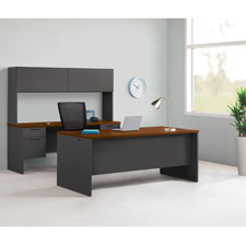 Lorell 97000 Cherry/Charcoal Modular Desking