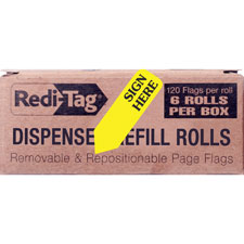 Redi-Tag Sign Here Arrow Flags Dispenser Refills