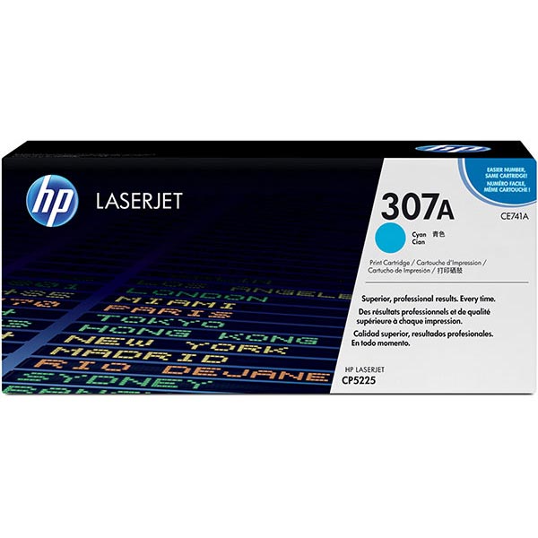 HP CE741A (HP 307A) Cyan OEM Laser Toner Cartridge