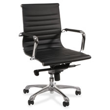 Lorell Modern Chair Srs Mid-back Leather Chair