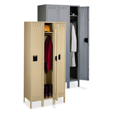 Tennsco Single Tier Three Wide Lockers w/ Legs