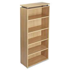 Lorell Concordia Latte Laminate 5-shelf Bookcase