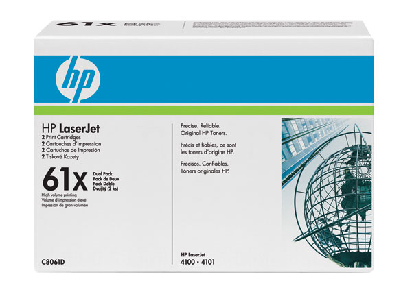 HP C8061D (HP 61X) Black OEM Laser Toner Cartridge