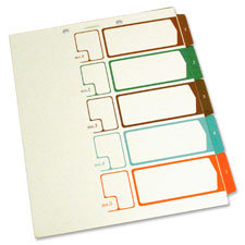 SJ Paper Speedex Letter Size Side Tab TOC Dividers