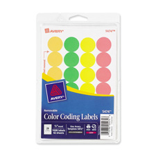 Avery Round Neon Color Coding Labels