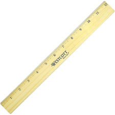 Acme Westcott Double Brass Wood Ruler