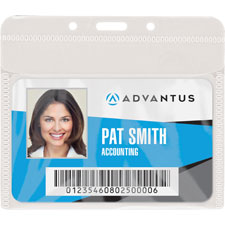 Advantus PVC-Free Horizontal Badge Holder