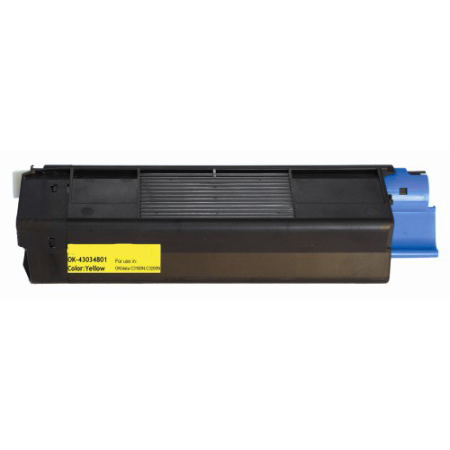 Premium Quality Yellow Toner Cartridge compatible with Okidata 43034801 (Type C6)