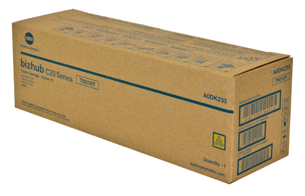 Konica Minolta A0DK233 Yellow OEM Toner Cartridge