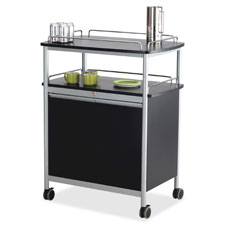 Safco Locking Cabinet Mobile Beverage Stand