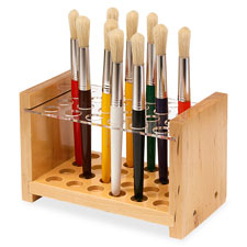 Chenille Kraft 24 Brush Wood Paint Brush Holder