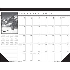 Doolittle Black and White Calendar Desk Pads