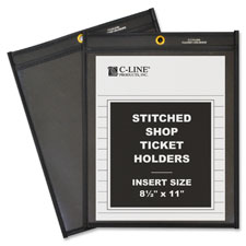 C-Line Black Backing Stitched Shop Ticket Holders