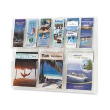 Safco 6-Pamphlet/3-Magazine Display Rack