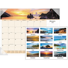 At-A-Glance Images Of The Sea Monthly Desk Pad