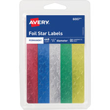 Avery Self-Adhesive Foil Star Stickers