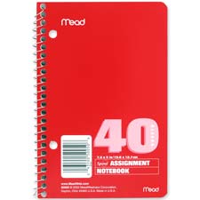 Mead Spiral Assignment Book