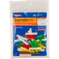 Avery Self-Adhesive Printable Inserts Index Tabs