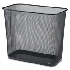 Lorell Steel Mesh Rectangular Waste Bin