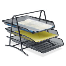 Lorell Steel Mesh 3-Tier Mesh Desk Tray