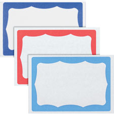 Advantus Color Border Adhesive Name Badges