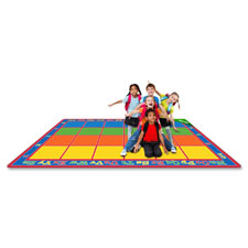 Flagship Carpets Primary Colors Square Grids Rug