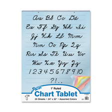 Pacon Cursive Cover Colored Paper Chart Tablet