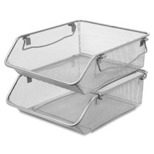 Lorell Mesh Stacking Storage Bin