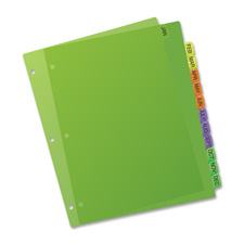 Avery Preprinted Monthly Plastic Dividers