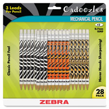 Zebra Cadoozles Animal Print Mechanical Pencils