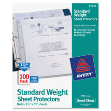 Avery Non-Stick Semi-clear Sheet Protectors