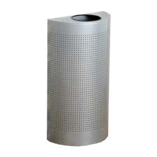 Rubbermaid Half Round Metallic Waste Receptacle