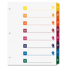 Bus. Source Color-coded TOC/Tabs Index Dividers