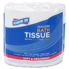 Genuine Joe Embossed Roll Bath Tissue