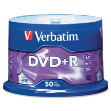 Verbatim 16X Speed Branded DVD+R Spindle