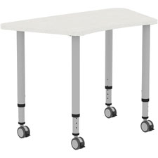 Lorell Height-adjustable Trapezoid Table