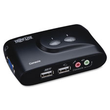 Tripp Lite 2-Port USB KVM Switch w Audio Cable