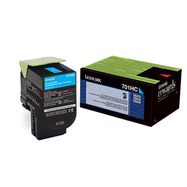 Lexmark 70C0HCG Cyan OEM High Yield Toner