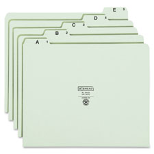 Smead A-Z Green Pressboard Self Tab File Guides