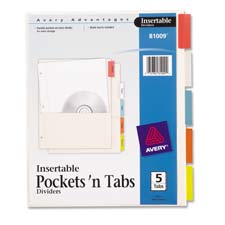 Avery Insertable 5-Tab Dividers