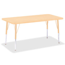 Jonti-Craft Elem. Height Maple Rectangle Table