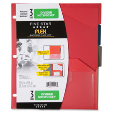 Mead Five Star Flex 3 Tabs Divider Notepockets