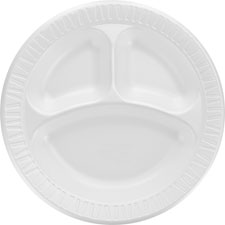 Dart 3-sect Disposable Plastic Dinnerware Plate