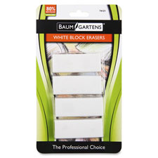 Baumgartens White Block Erasers