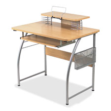 Lorell Upper Shelf Laminate Computer Desk