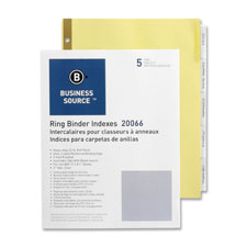 Bus. Source Insertable 5-Tab Ring Binder Indexes