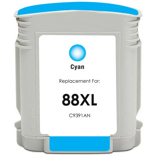 Premium Quality Cyan Inkjet Cartridge compatible with HP C9391AN (HP 88XL)