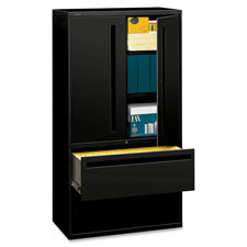 HON 700 Srs 2-drawer Black Storage Lateral File