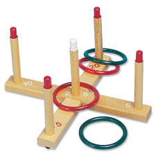 Champion Sports Wooden Target Ring Toss Set