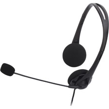 Compucessory Lightweight Stereo Headphones w/Mic